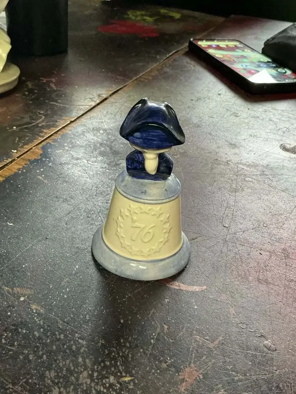 Vintage Inarco Japan Ceramic Uncle Sam Liberty Bell Figurine